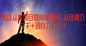 如何从做项目变成卖项目,从月收入几千到月入几万【揭秘】-致富资源库