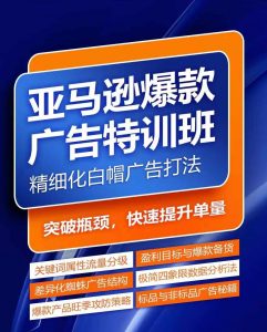 亚马逊爆款广告特训班,快速掌握亚马逊关键词库搭建方法,有效优化广告数据并提升旺季销量-致富资源库