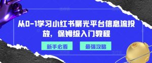 从0-1学习小红书聚光平台信息流投放,保姆级入门教程-致富资源库