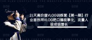 21天高价值VLOG训练营【第一期】行业首创用VLOG把口播故事化，流量人设成倍增长-致富资源库