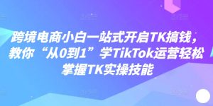 跨境电商小白一站式开启TK搞钱,教你“从0到1”学TikTok运营轻松掌握TK实操技能-致富资源库