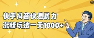 快手抖音快速暴力涨粉玩法,新手小白也能学会,一天1k+【揭秘】-致富资源库