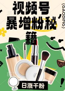 视频号涨粉方法,暴力起号,一天涨粉1000+,当天开橱窗【揭秘】-致富资源库