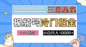2024视频号三国冷门赛道掘金,条条视频爆款,操作简单轻松上手,新手小白也能月入1w-致富资源库