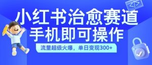 小红书治愈视频赛道,手机即可操作,流量超级火爆,单日变现300+【揭秘】-致富资源库