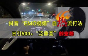 抖音EMO视频自热打法,日引500+“泛垂直”创业粉-致富资源库