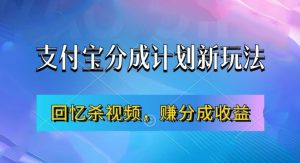 支付宝分成计划最新玩法，利用回忆杀视频，赚分成计划收益，操作简单，新手也能轻松月入过万-致富资源库