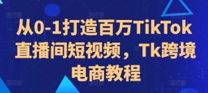 从0-1打造百万TikTok直播间短视频,Tk跨境电商教程-致富资源库