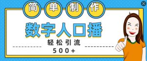 简单制作数字人口播轻松引流500+精准创业粉【揭秘】-致富资源库