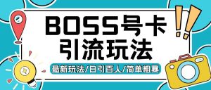 Boss直聘流量卡引流变现玩法，日引200+创业粉【揭秘】-致富资源库
