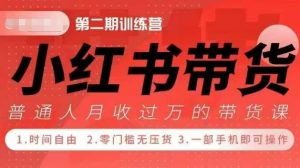 小Red书带货42天训练营 2.0版，宝妈+自由职+上班族+大学生，提高副业收入的大红利项目-致富资源库