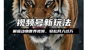 利用动物世界解说视频,赚分成计划收益,轻松月入过W,操作简单【揭秘】-致富资源库