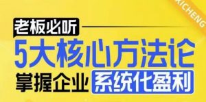 【老板必听】5大核心方法论,掌握企业系统化盈利密码-致富资源库