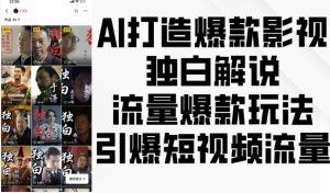 AI打造爆款影视独白解说，流量爆款玩法，引爆短视频流量-致富资源库