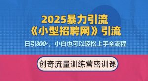 2025最新暴力引流方法，招聘平台一天引流300+，日变现多张，专业人士力荐-致富资源库