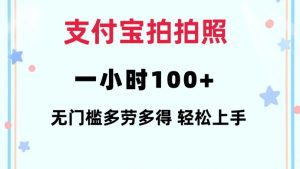 支付宝拍拍照一小时100+无任何门槛多劳多得一台手机轻松操做【揭秘】-致富资源库