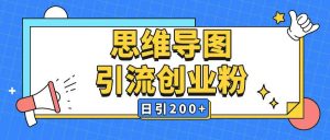 暴力引流全平台通用思维导图引流玩法ai一键生成日引200+-致富资源库