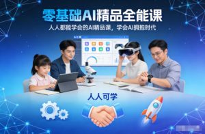 零基础AI精品全能课,人人都能学会的AI精品课,学会AI拥抱时代-致富资源库
