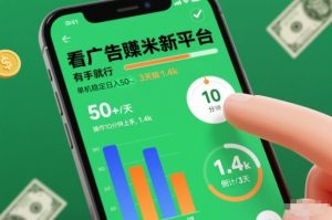 看广告賺米新平台,有手就行,单机稳定日入50+,操作10分钟上手,3天搞了1.4k【揭秘】-致富资源库