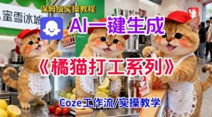 Coze扣子工作流一键生成胖橘猫打工短视频,保姆级实操搭建教学-致富资源库