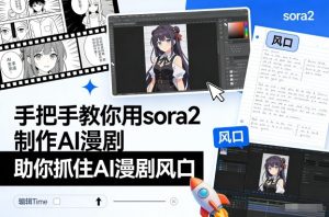 手把手教你用sora2制作AI漫剧,助你抓住AI漫剧风口-致富资源库