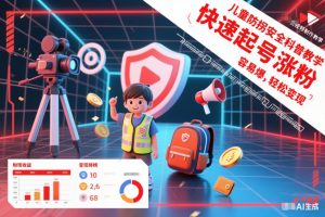 儿童防拐安全科普知识视频制作教学,快速起号涨粉,容易爆,轻松变现-致富资源库