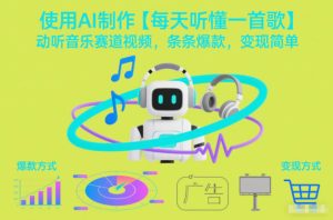 使用AI制作【每天听懂一首歌】动听音乐赛道视频，条条爆款，变现简单-致富资源库
