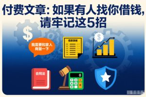 付费文章:如果有人找你借钱,请牢记这5招-致富资源库