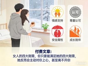 付费文章:女人的四大刚需,你只要能满足她的四大刚需,她反而会主动对你上心,甚至离不开你-致富资源库