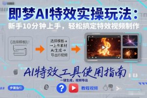 即梦AI特效实操玩法:新手10分钟上手,轻松搞定特效视频制作-致富资源库