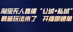 淘宝无人直播完整教程，公试+私域，最新玩法来了，开播即爆单-致富资源库