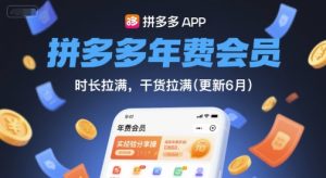 拼多多年费会员，实经验分享操，时长拉满，干货拉满(更新26年2月)-致富资源库